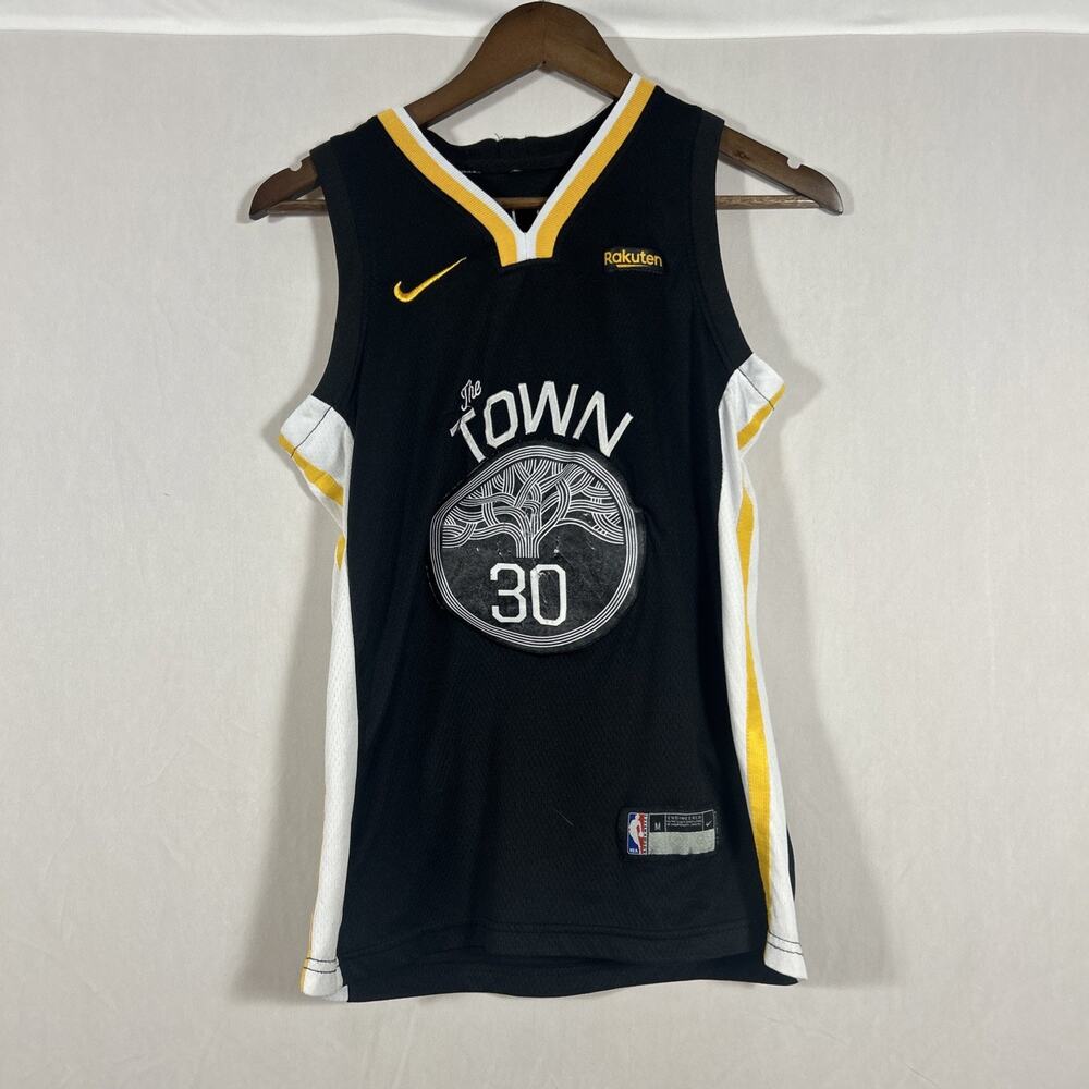 Stephen Curry #30 The Town Jersey Black Nike Swingman Warriors Mens M